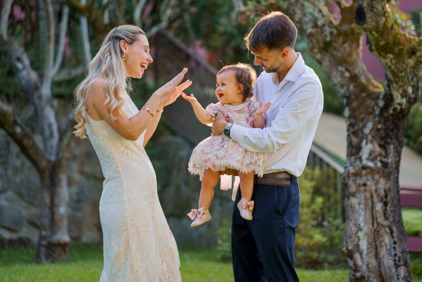 Mum and baby clapping