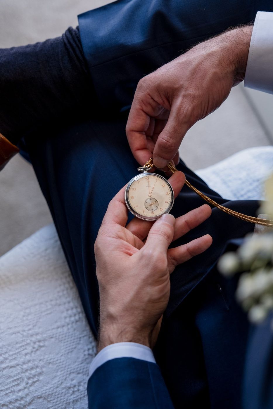 The groom's pocket watch